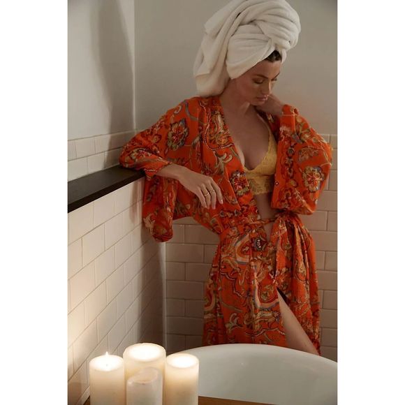 Anthropologie Other - Anthropologie Boho Femme Sleep Kimono Size XS